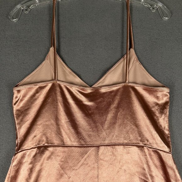 Lulus Dress Womens Medium Satin Surplice Wrap Cocktail Spaghetti Strap Party - Picture 8 of 9